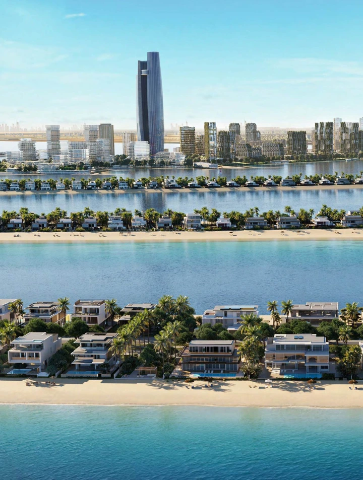 Luxury waterfront Palm Jebel Ali Villas by Nakheel with private beach access in Dubai
